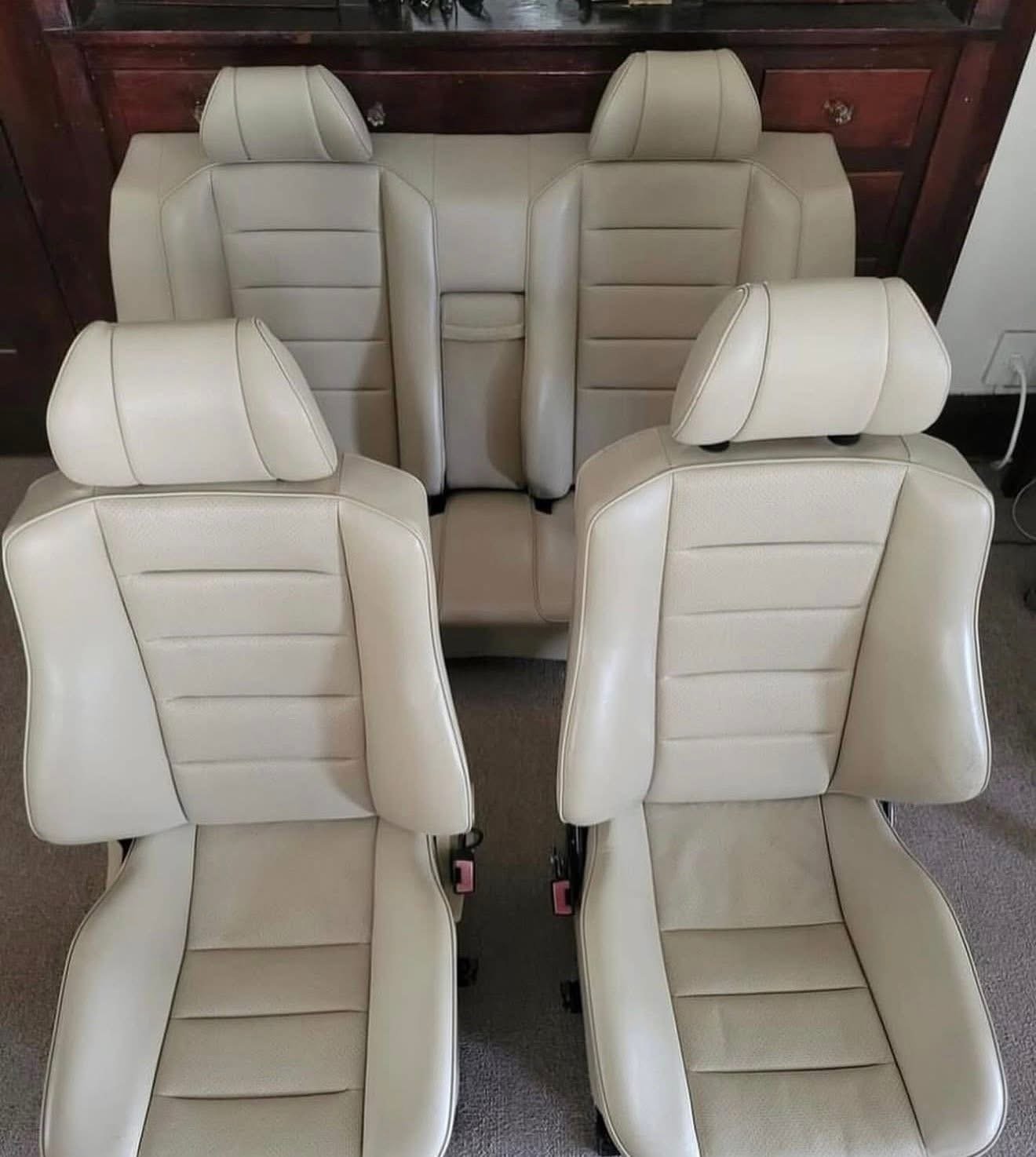 Très rare intérieur Recaro Sportline pour Mercedes 190E W201 Couleur : Tan / Bronzage – Pièce d’origine Mercedes-Benz - Image 2