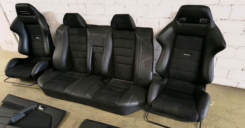 Mercedes W201 16V:Intérieur complet Recaro cuir/alcantara (NEUF) - Image 3